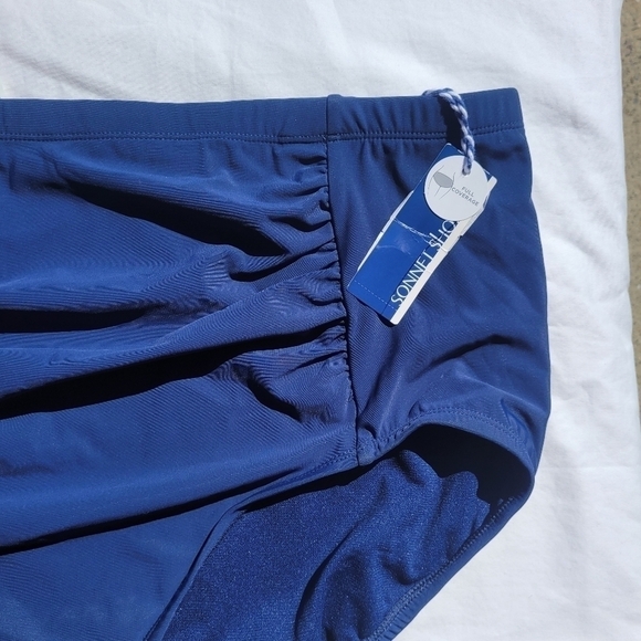SONNET Shores Navy Blue High Waiste Bikini Swimsuit Bottoms - Picture 2 of 4